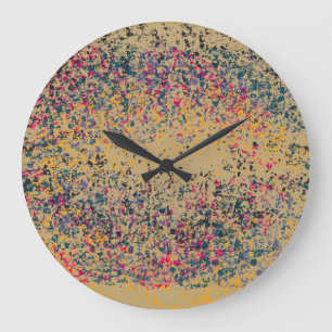 Retro Colourful Lips #2 Large Clock