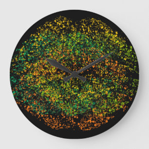 Retro Colourful Lips #3 Large Clock
