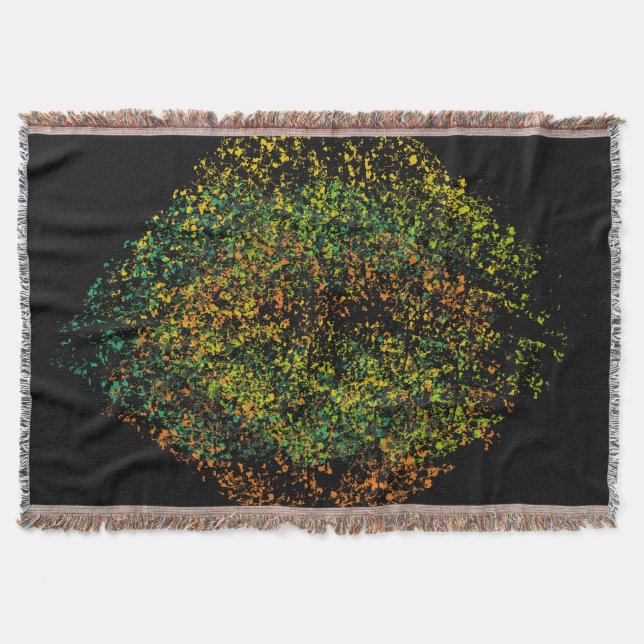 Retro Colourful Lips #3 Throw Blanket (Front)