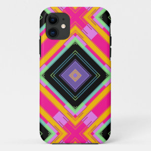 Retro Colourful Modern Abstract Art 5 iPhone 11 Case