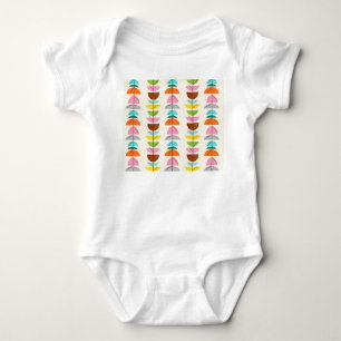 Retro Colourful Nests Baby Jersey Bodysuit