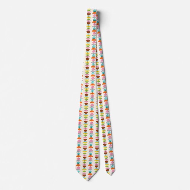 Retro Colourful Nests Tie (Front)