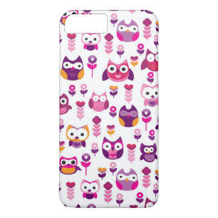 retro colourful owl bird pattern iPhone 8 plus/7 plus case