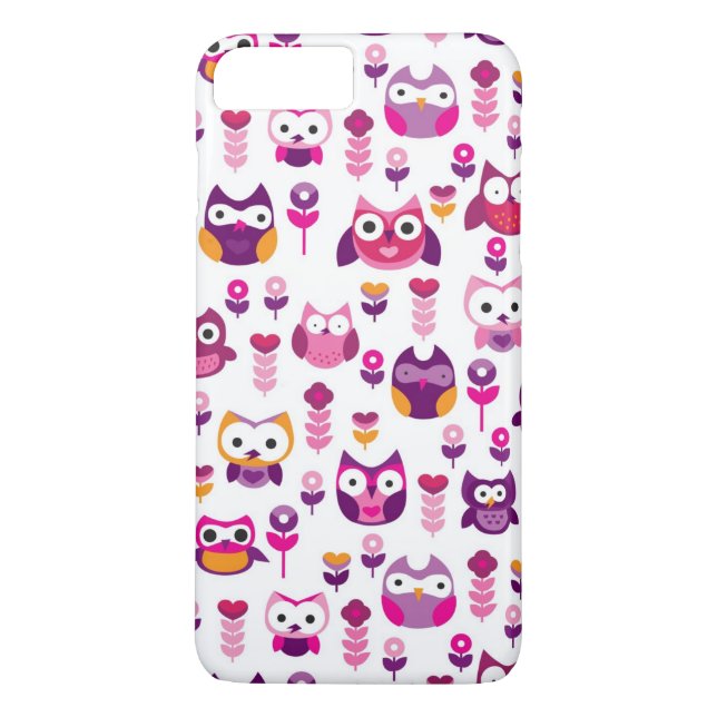 retro colourful owl bird pattern Case-Mate iPhone case (Back)