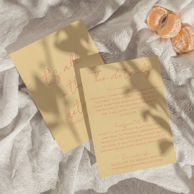Retro Colourful Pastel Whimsical Wedding Details Enclosure Card (Creator Uploaded)