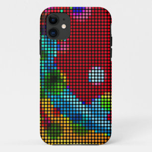 Retro Colourful polka Dots Abstract Art Design iPhone 11 Case