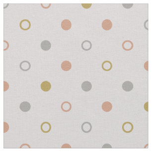 Retro colourful polka dots geometric pattern fabric