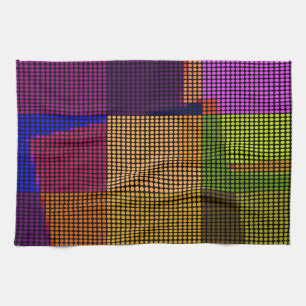 Retro Colourful Polka Dots Pop Art Kitchen Towel