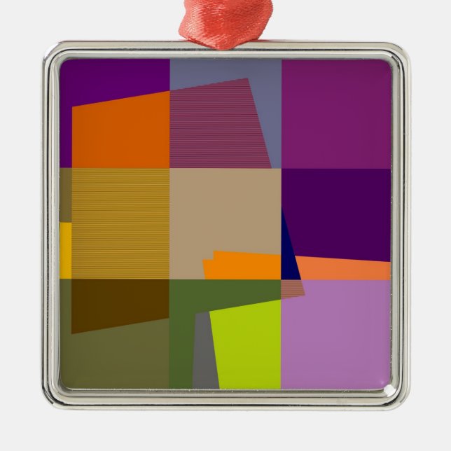 Retro Colourful Pop Art Ornaments (Front)