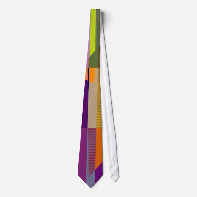 Retro Colourful Pop Art Tie (Front)