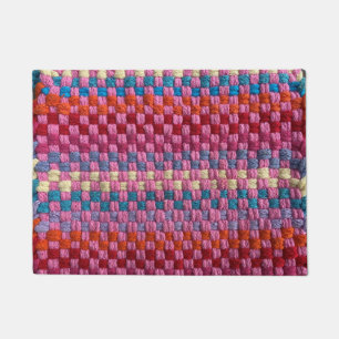 Retro Colourful Potholder Design Door Mat