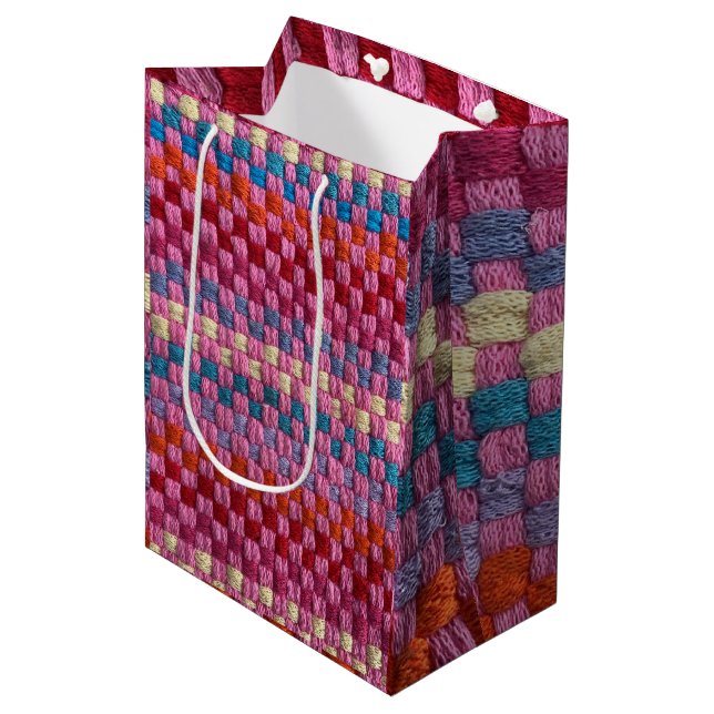 Retro colourful Potholder Design Gift Bag (Front Angled)