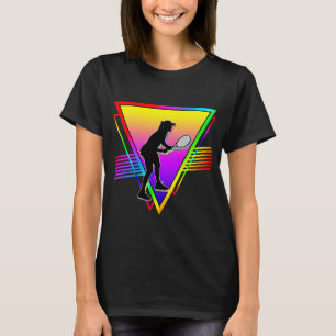 Retro Colourful Rainbow Tennis Women's Player  T-Shirt