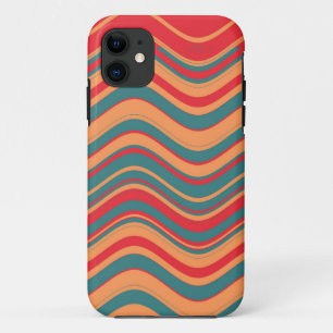 Retro Colourful Stripe Wave Gracphic iPhone 11 Case