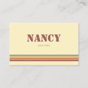  Retro colourful Stripes Business Card
