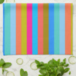 Retro Colourful Stripes Pattern #29 Kitchen Towel<br><div class="desc">Retro Colourful Stripes Pattern. Design is available on other products.</div>