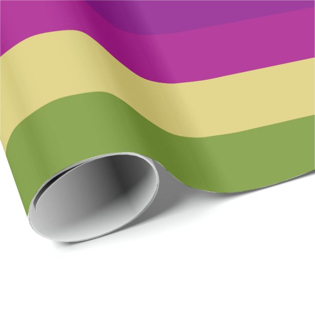 Retro Colourful Stripes Pattern #30 Wrapping Paper (Roll Corner)
