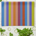 Retro Colourful Stripes Pattern #38 Kitchen Towel<br><div class="desc">Retro Colourful Stripes Pattern. Design is available on other products.</div>