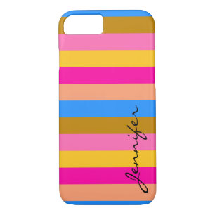 Retro Colourful Stripes Pattern #8 iPhone 8/7 Case