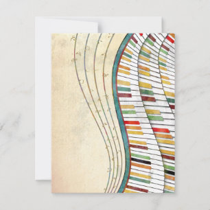 Retro Colourful Wavy Piano
