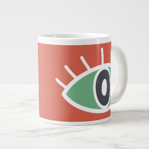 Retro colours abstract artistic eye large coffee mug