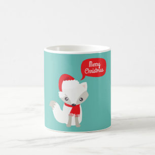 Retro Colours Christmas Fox Coffee Mug