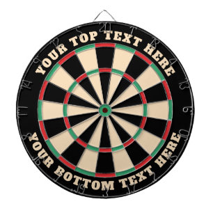 Retro Colours Classic Dartboard with Custom Text