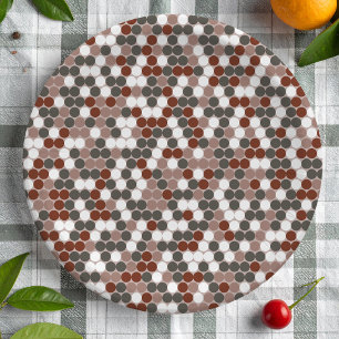 Retro colours dots pattern paper plate