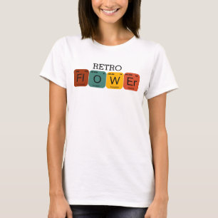 Retro Colours Flower Periodic Table T-Shirt
