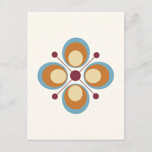 Retro colours Geometrics Postcard