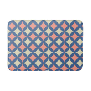 Retro Colours Mid Century Modern Circles Bath Mat