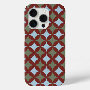 Retro Colours Mid Century Modern Circles iPhone 15 Pro Case