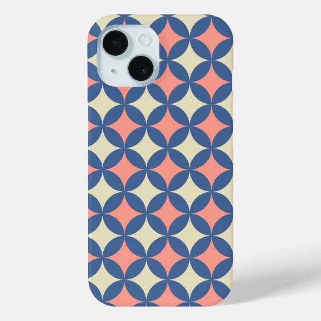 Retro Colours Mid Century Modern Circles Case-Mate iPhone Case (Back)