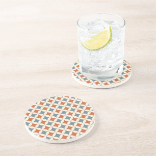 Retro Colours Mid Century Modern Circles Coaster