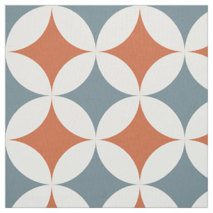 Retro Colours Mid Century Modern Circles Fabric