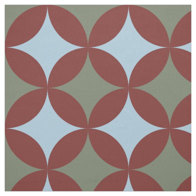 Retro Colours Mid Century Modern Circles Fabric (Swatch)