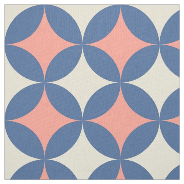 Retro Colours Mid Century Modern Circles Fabric (Swatch)