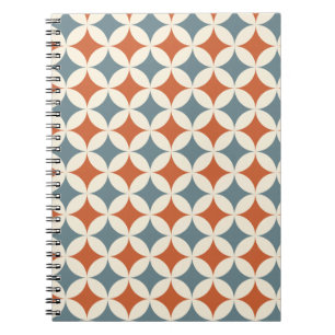 Retro Colours Mid Century Modern Circles Notebook