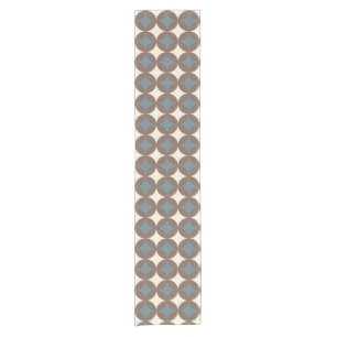 Retro Colours Mid Century Modern Circles Short Table Runner