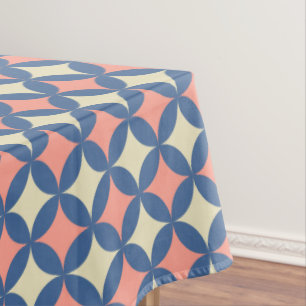 Retro Colours Mid Century Modern Circles Tablecloth
