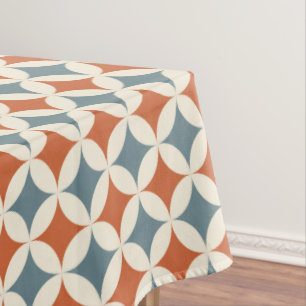Retro Colours Mid Century Modern Circles Tablecloth