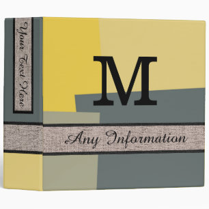 Retro Colours Modern Monogram #5 Binder