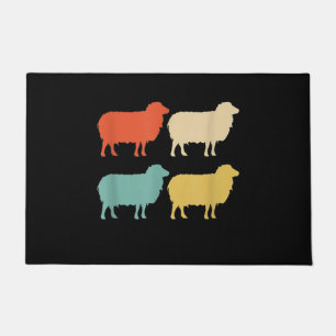 Retro Colours Sheep Cool Shepherd Gift Doormat