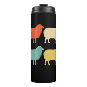 Retro Colours Sheep Cool Shepherd Gift Thermal Tumbler