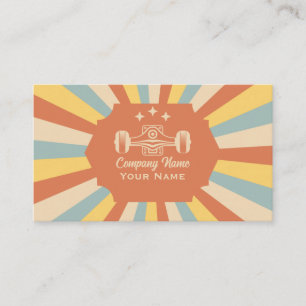 Retro Colours Skateboard  Business Card