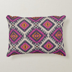 Retro colours, tribal Navajo design. Accent Pillow