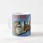 Retro Columbus Ohio Greeting Mug<br><div class="desc">Stunning retro postcard greeting from Columbus,  Ohio repurposed!</div>