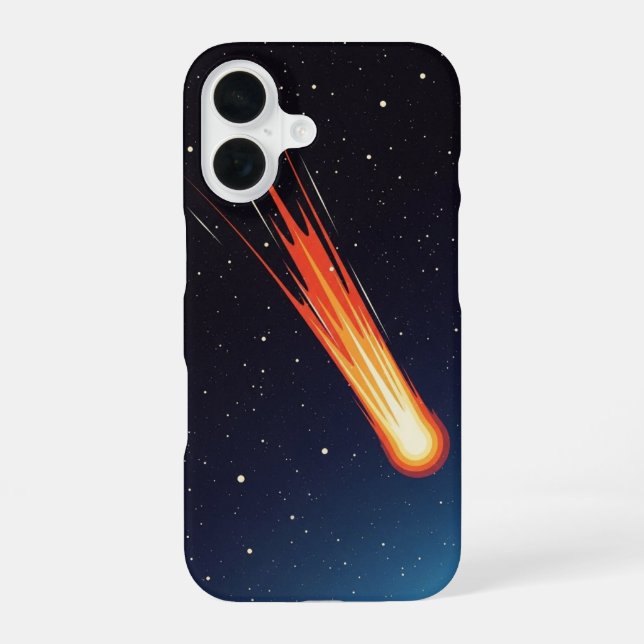 Retro Comet Trail iPhone 16 Case (Back)