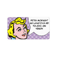 Retro Comic Book Address Labels