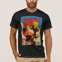 Retro Comic Book Cover Robot Graphic